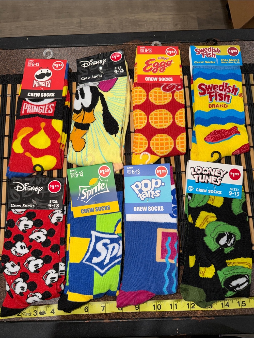 8 Pairs - Assorted Crew Socks